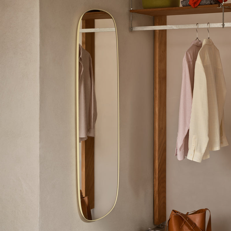 Muuto - Framed Mirror | 150 x 50 cm / hellgelb/Klarglas