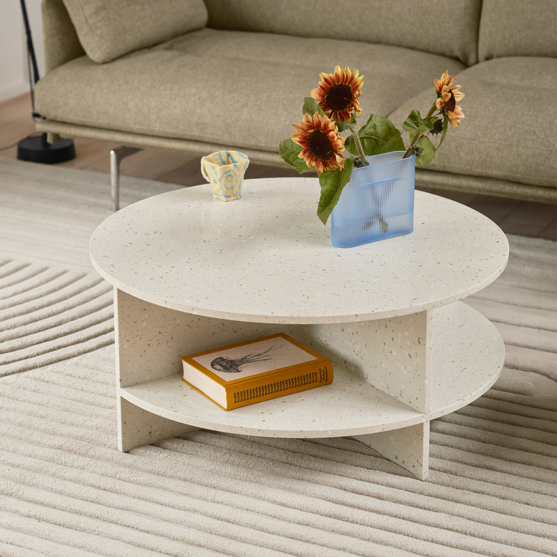 Muuto - Halves Couchtisch | off-white terrazzo
