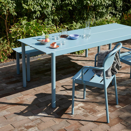 Muuto - Linear Steel Tisch | 200 x 75 cm / hellblau