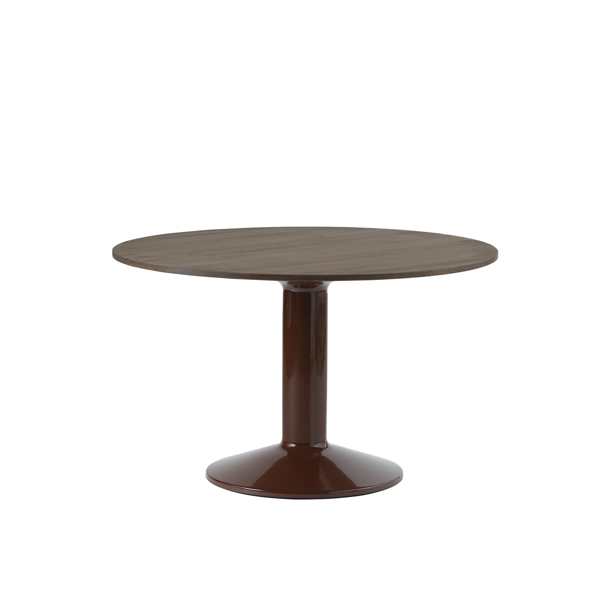 Muuto - Midst Esstisch | Ø 120 cm / Eiche dunkel geölt/dunkelrot