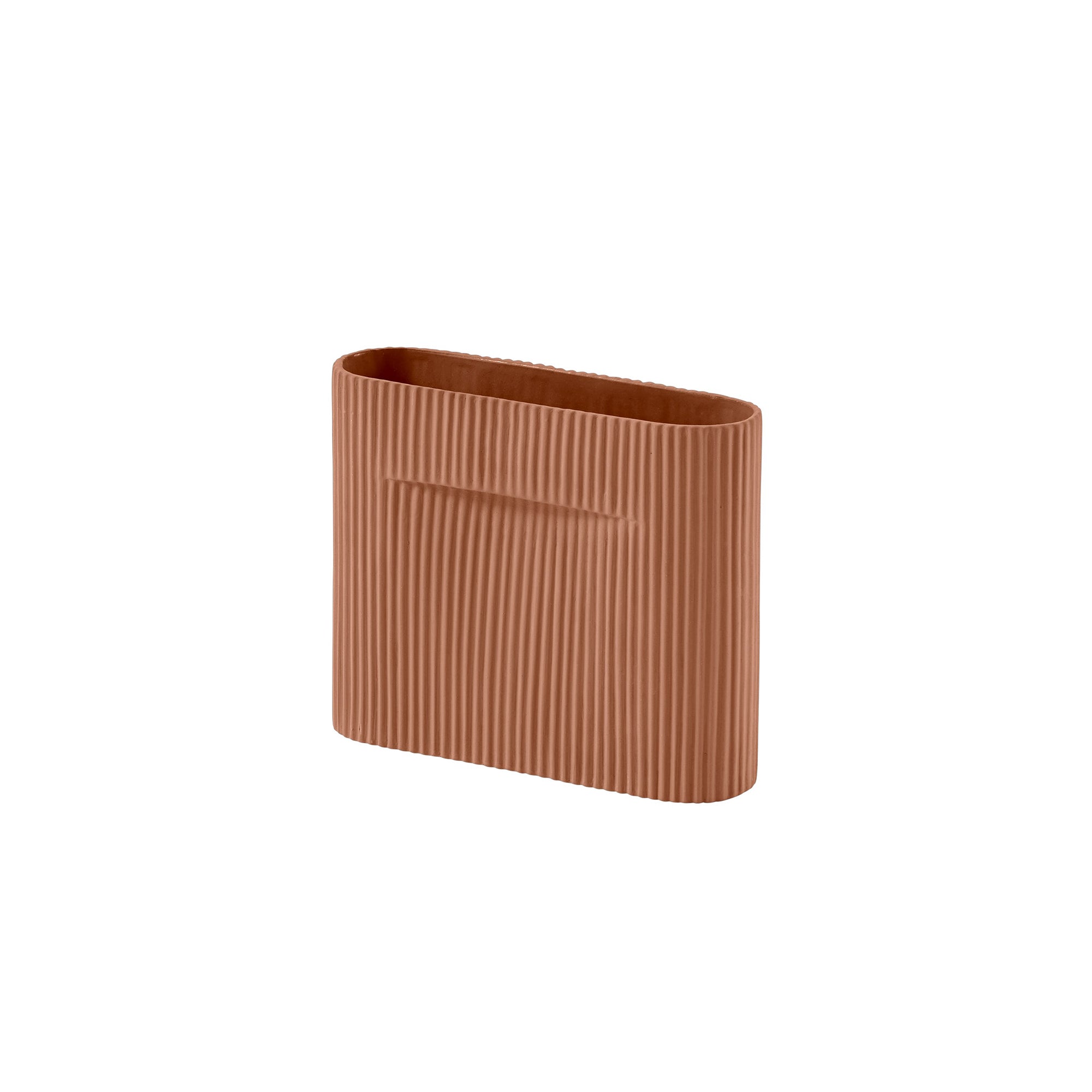 Muuto - Ridge Vase | H 16,5 cm / terrakotta