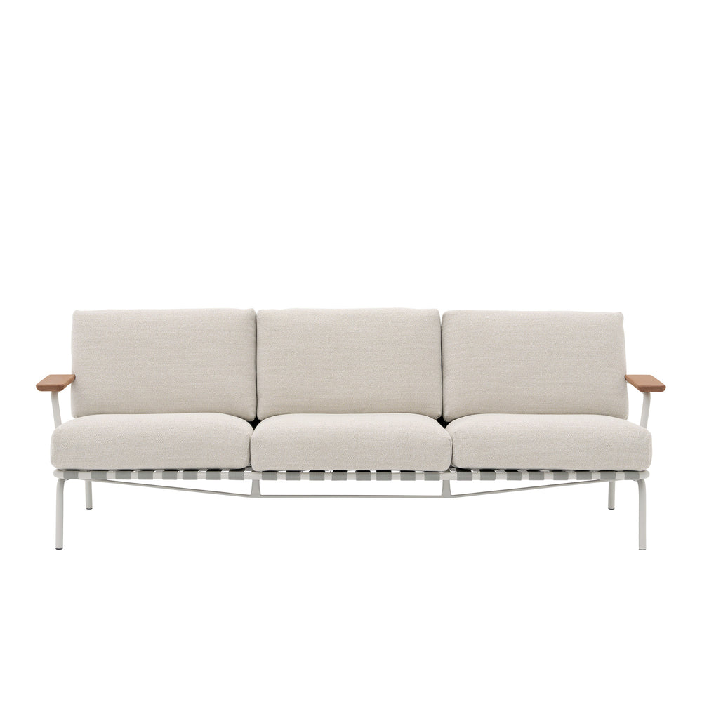 Muuto - Settle Outdoor 3-Sitzer Sofa | grau/grau (Stoff Laze 1)