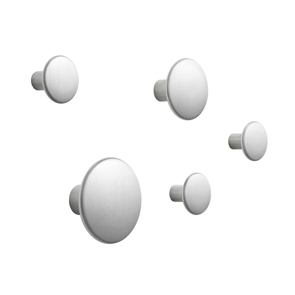 Muuto - Wandhaken "The Dots Metal" 5er-Set | aluminium