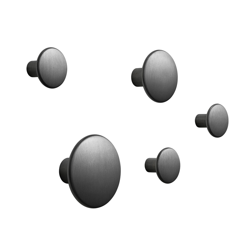 Muuto - Wandhaken "The Dots Metal" 5er-Set | schwarz