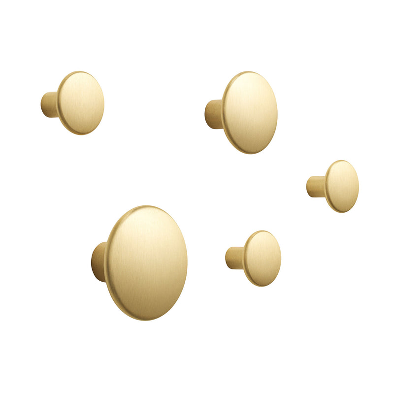 Muuto - Wandhaken "The Dots Metal" 5er-Set | messing