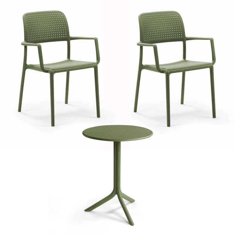 Nardi - Bora Armlehnstuhl (2x) + Step Tisch | agave