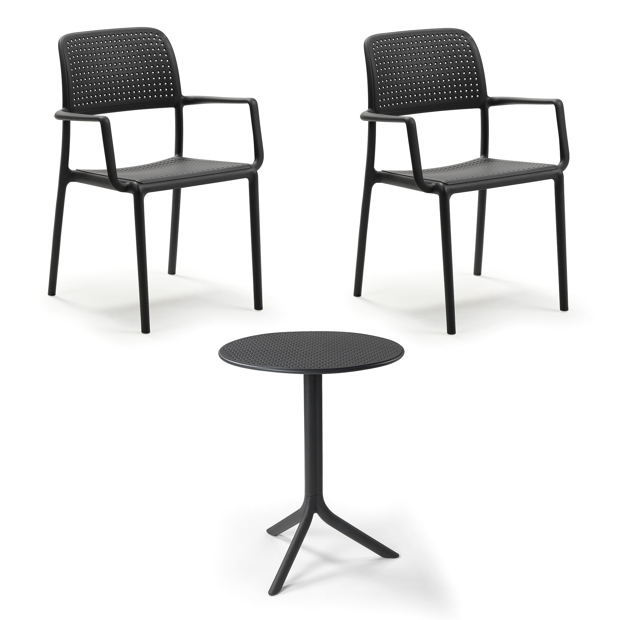Nardi - Bora Armlehnstuhl (2x) + Step Tisch | anthrazit