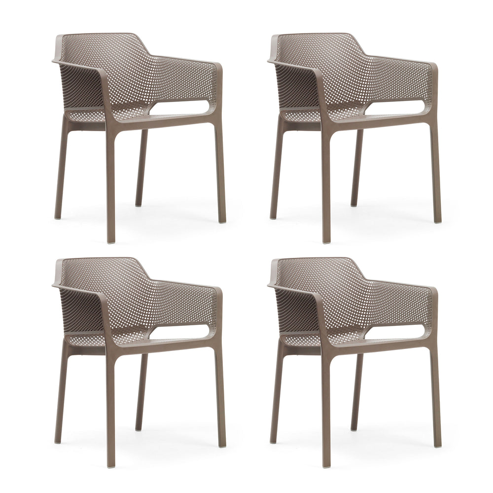 Nardi - Net Armlehnstuhl 4er-Set | tortora
