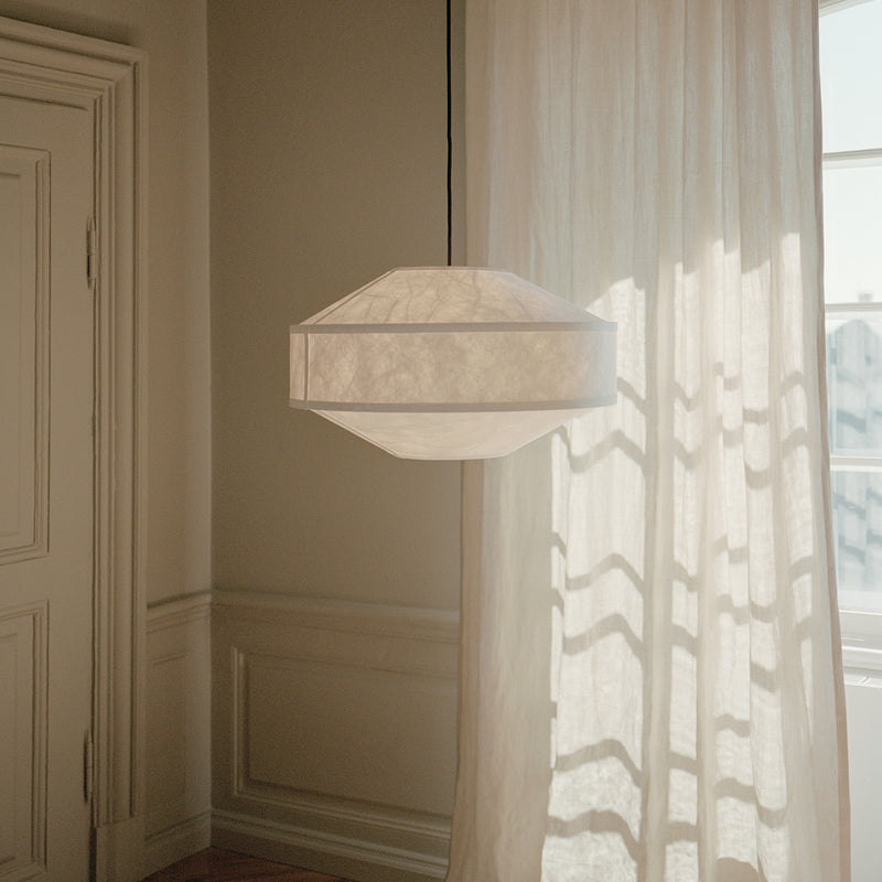 New Works - Kite Pendelleuchte | Ø 75 cm / white Tyvek, Ø 55 cm / white Tyvek