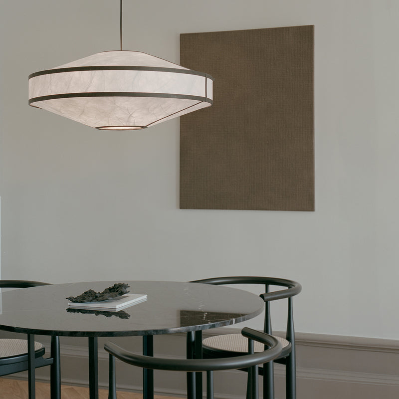 New Works - Kite Pendelleuchte | Ø 75 cm / black Tyvek