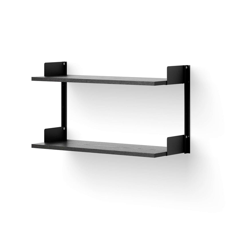 New Works - Wandregal | 450 / Esche schwarz/schwarz
