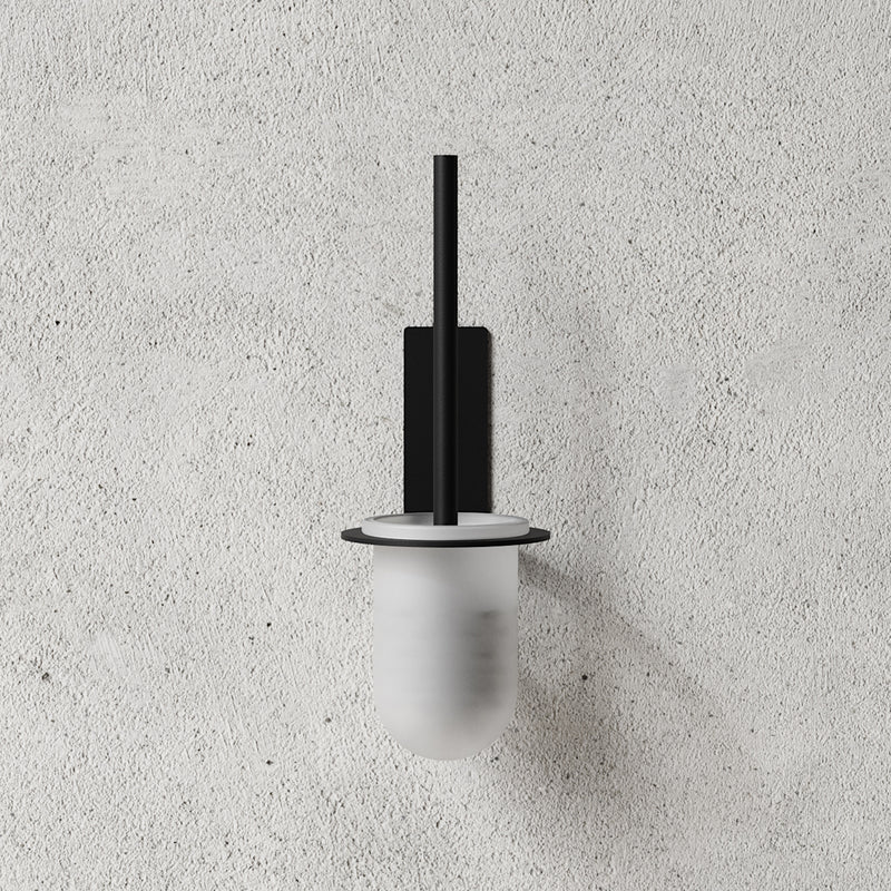 Nichba Design - Toilettenbürste mit Wandhalterung | schwarz