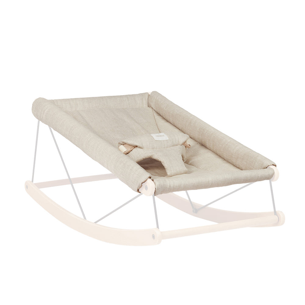 Nobodinoz - Growing Green Polster für Babywippe | greige (french linen)