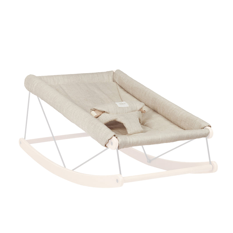 Nobodinoz - Growing Green Polster für Babywippe | greige (french linen)