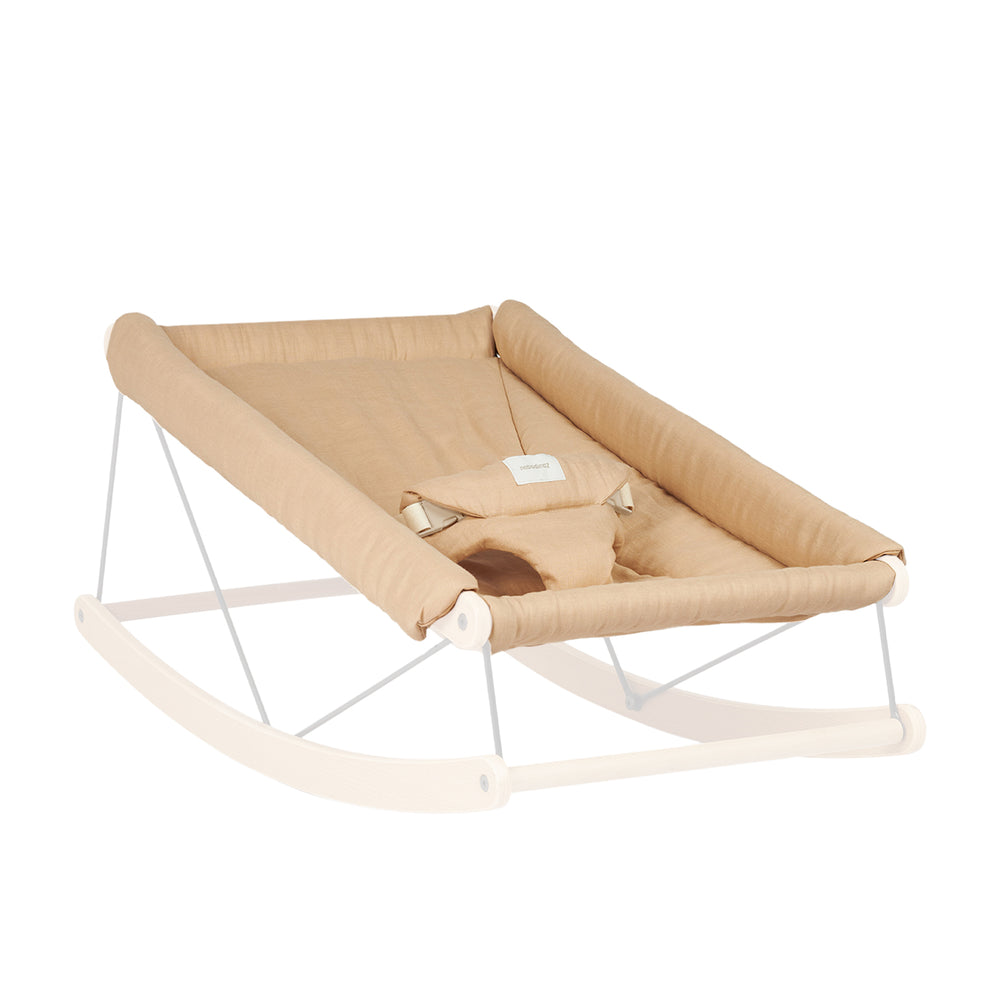 Nobodinoz - Growing Green Polster für Babywippe | sand (french linen)