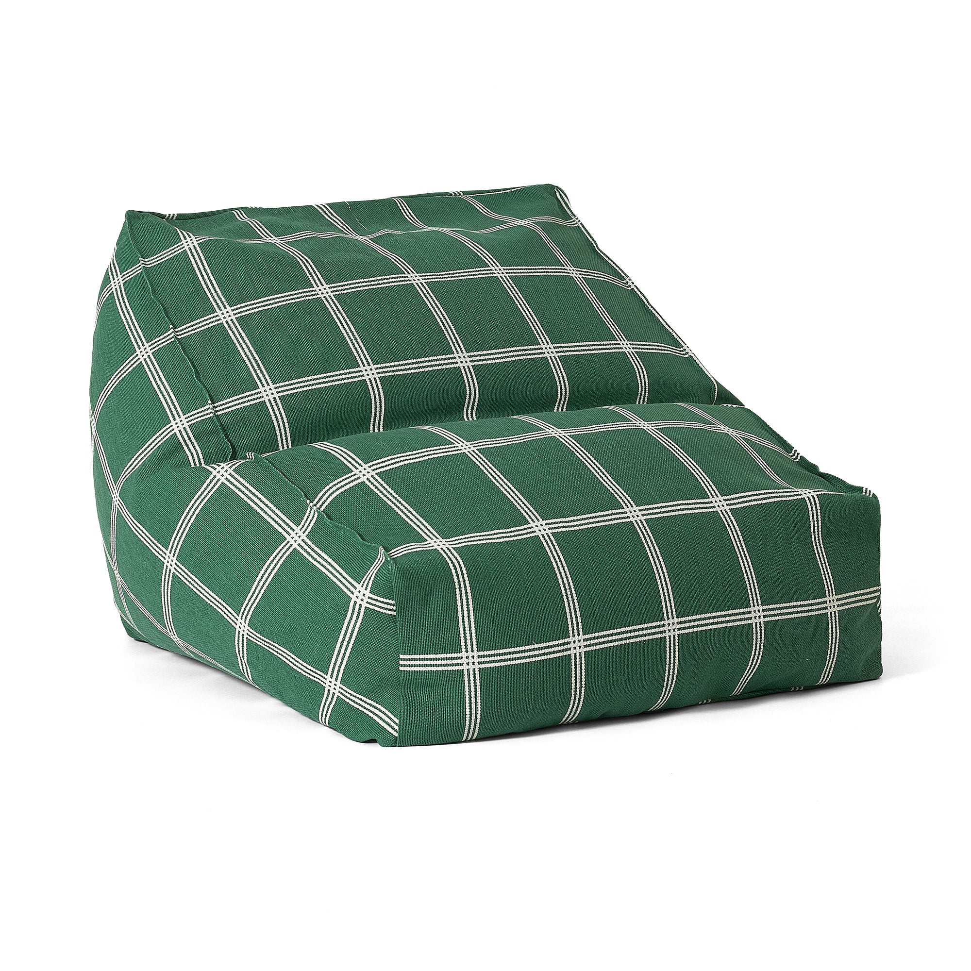 Nobodinoz - Vibes Sitzsack |  L 74 x H 40 cm / grün/weiß