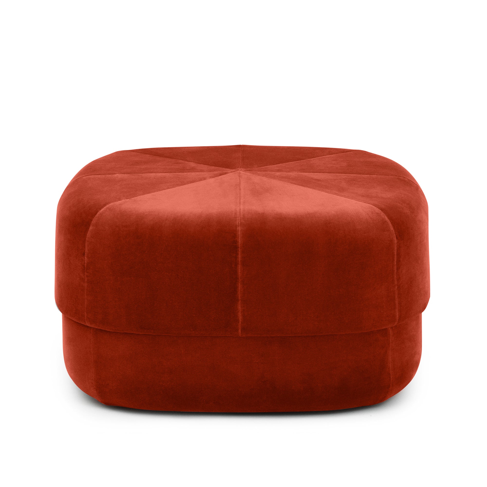 Normann Copenhagen - Circus Pouf groß | Velour rostrot