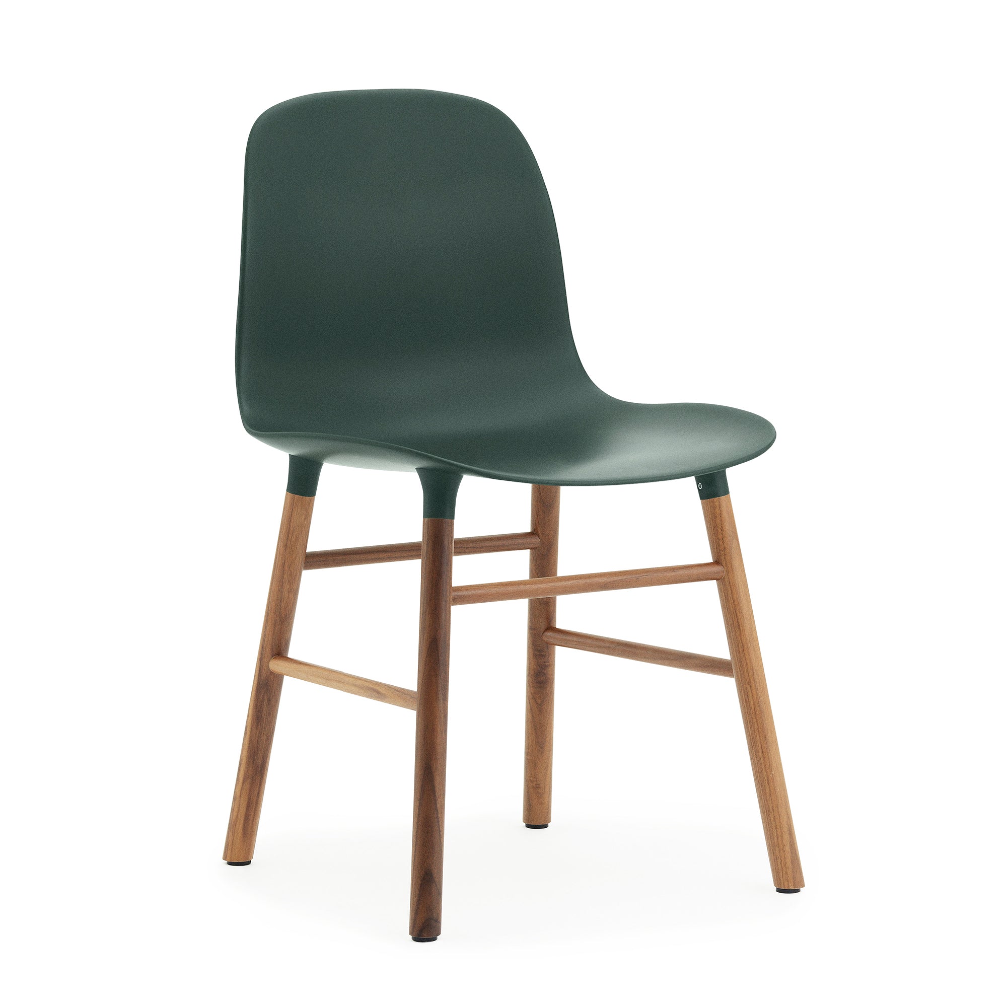 Normann Copenhagen - Form Chair (Holz) | grün / Walnuss