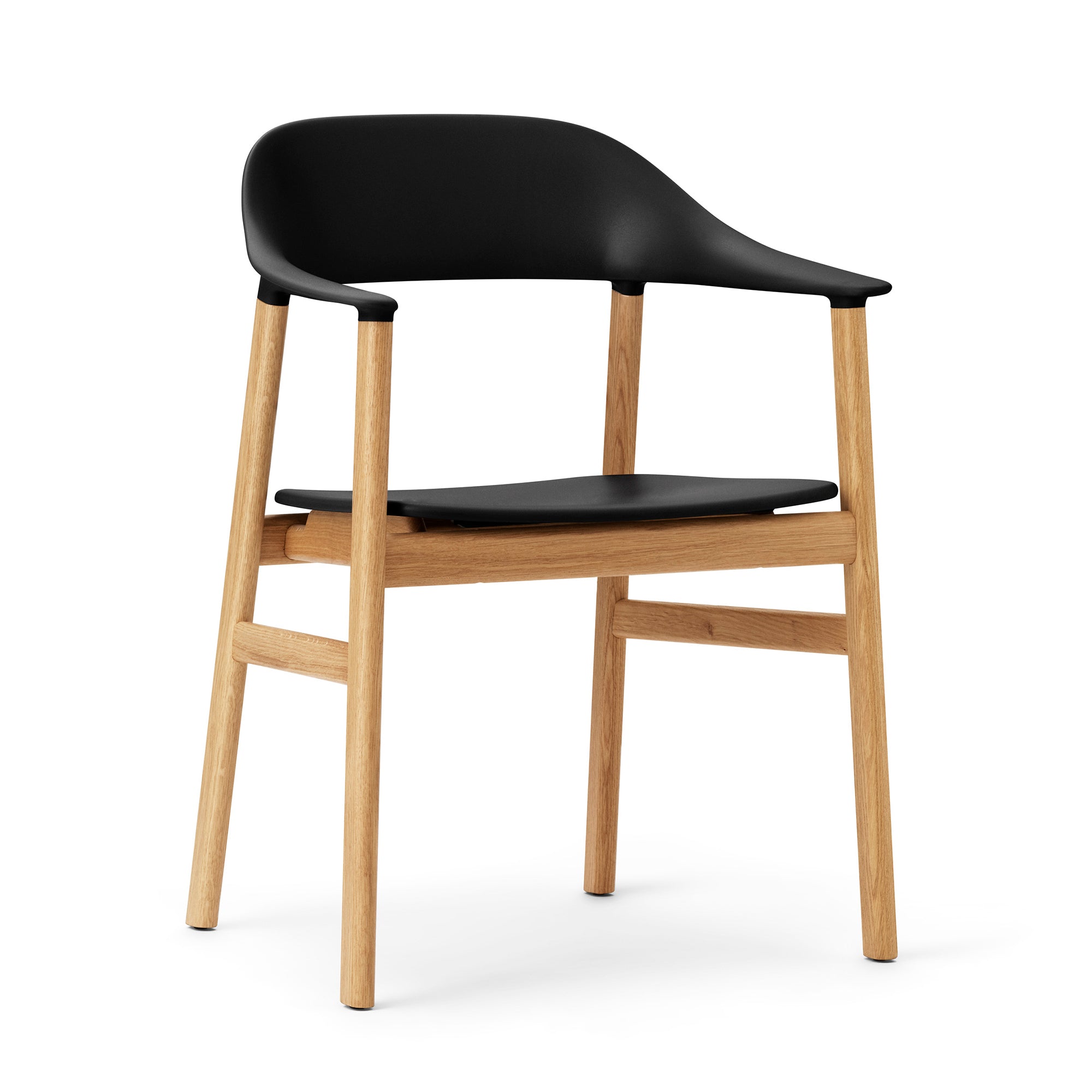 Normann Copenhagen - Herit Armlehnstuhl | schwarz / Eiche natur