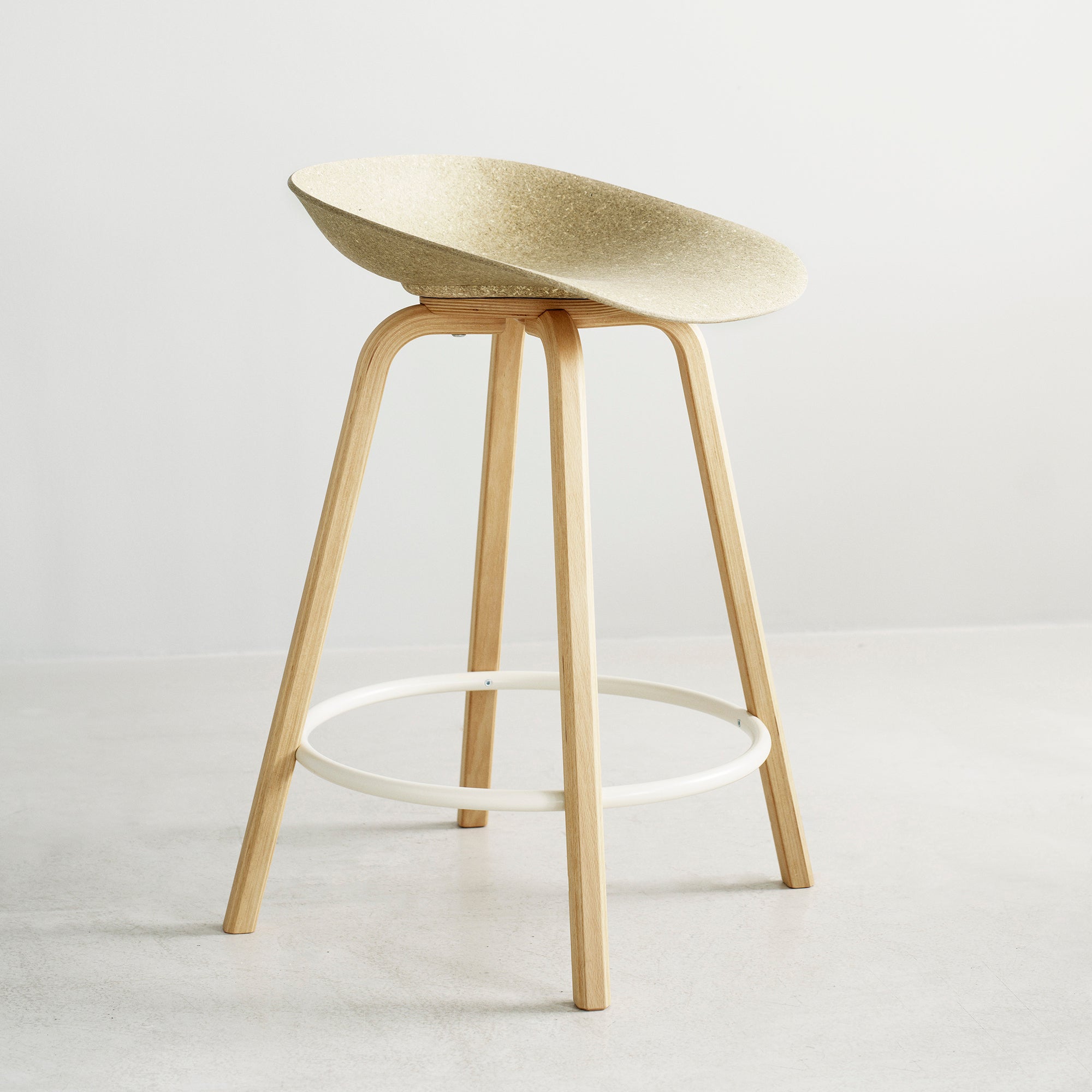 Normann Copenhagen - Mat Barhocker | Fußstütze cream / H 65 cm / hemp