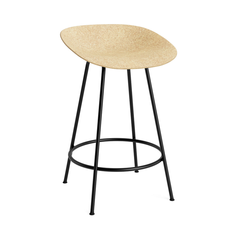 Normann Copenhagen - Mat Barhocker Stahl | H 65 cm / hemp / black