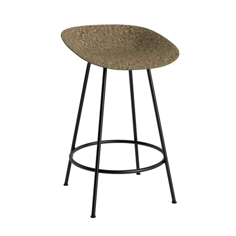 Normann Copenhagen - Mat Barhocker Stahl | H 65 cm / seaweed / black