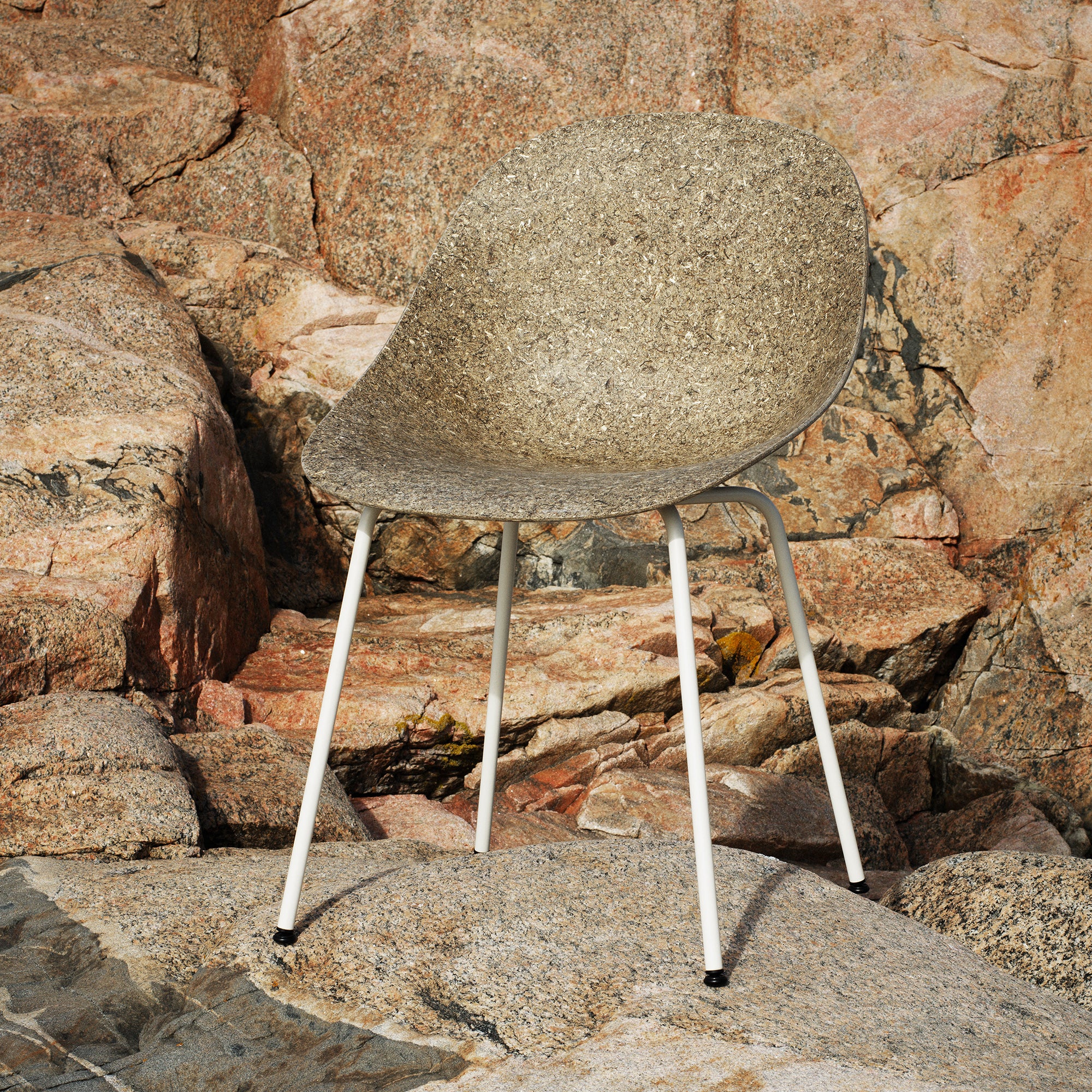 Normann Copenhagen - Mat Stuhl Stahl | Seaweed / cream