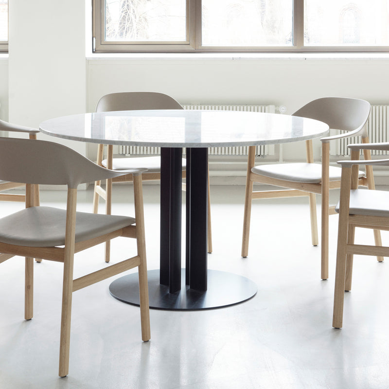 Normann Copenhagen - Scala Tisch | Marmor weiß / Ø 130 x H 75 cm