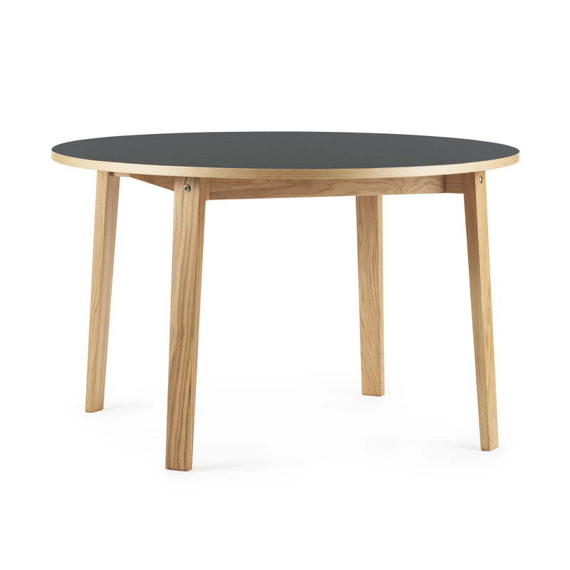 Normann Copenhagen - Slice Esstisch Ø 120 cm | Ø 120 x H 74 cm / Eiche / pewter (4155)