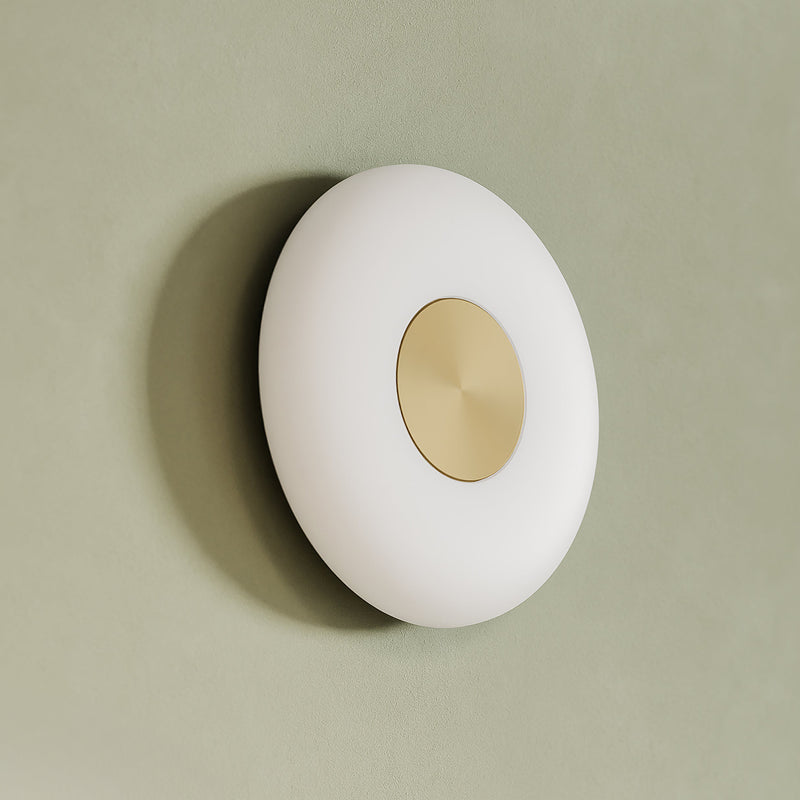 Northern - Glint LED Wandleuchte | Ø 25 cm / opalweiß/Messing