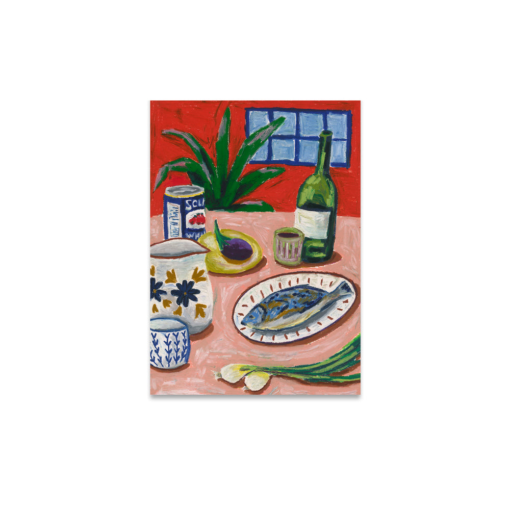 Paper Collective - Composition with Fish Poster | 30 x 40 cm