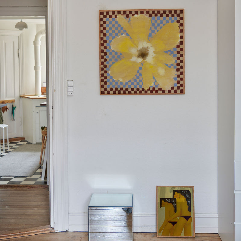Paper Collective - Flower with Checks Poster