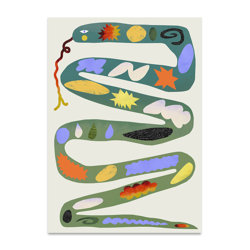 Paper Collective - Green Snake Poster | 50 x 70 cm
