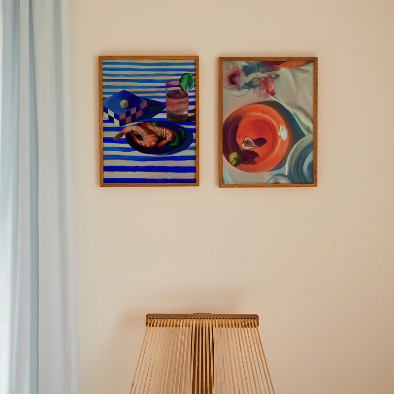 Paper Collective - Shrimp Stripes Poster