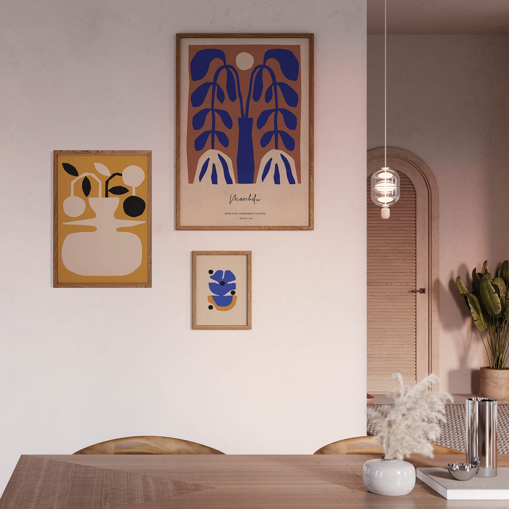 Paper Collective - Flor Azul Poster
