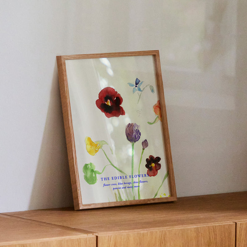 Paper Collective - The Edible Flowers Poster | 30 x 40 cm