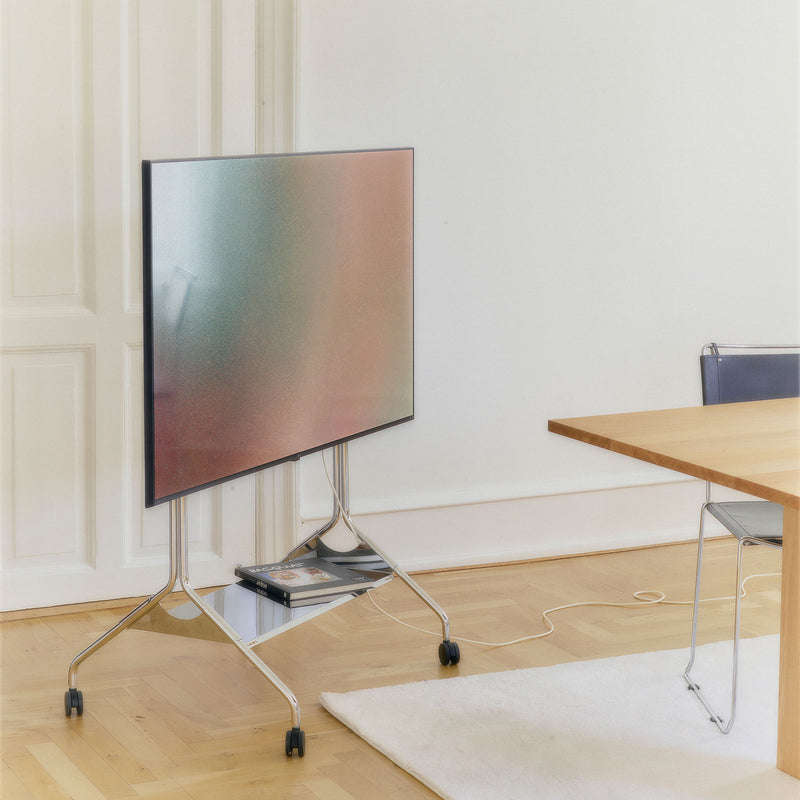 Pedestal - Moon Tray Shelf | chrome