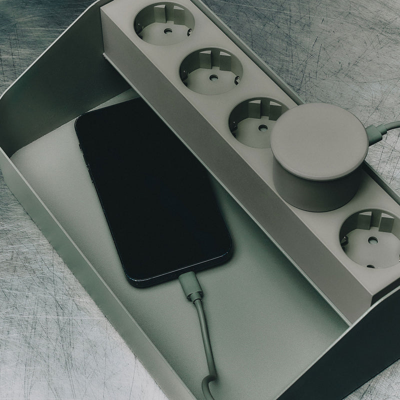 Pedestal - Power Tray | single / mossy green