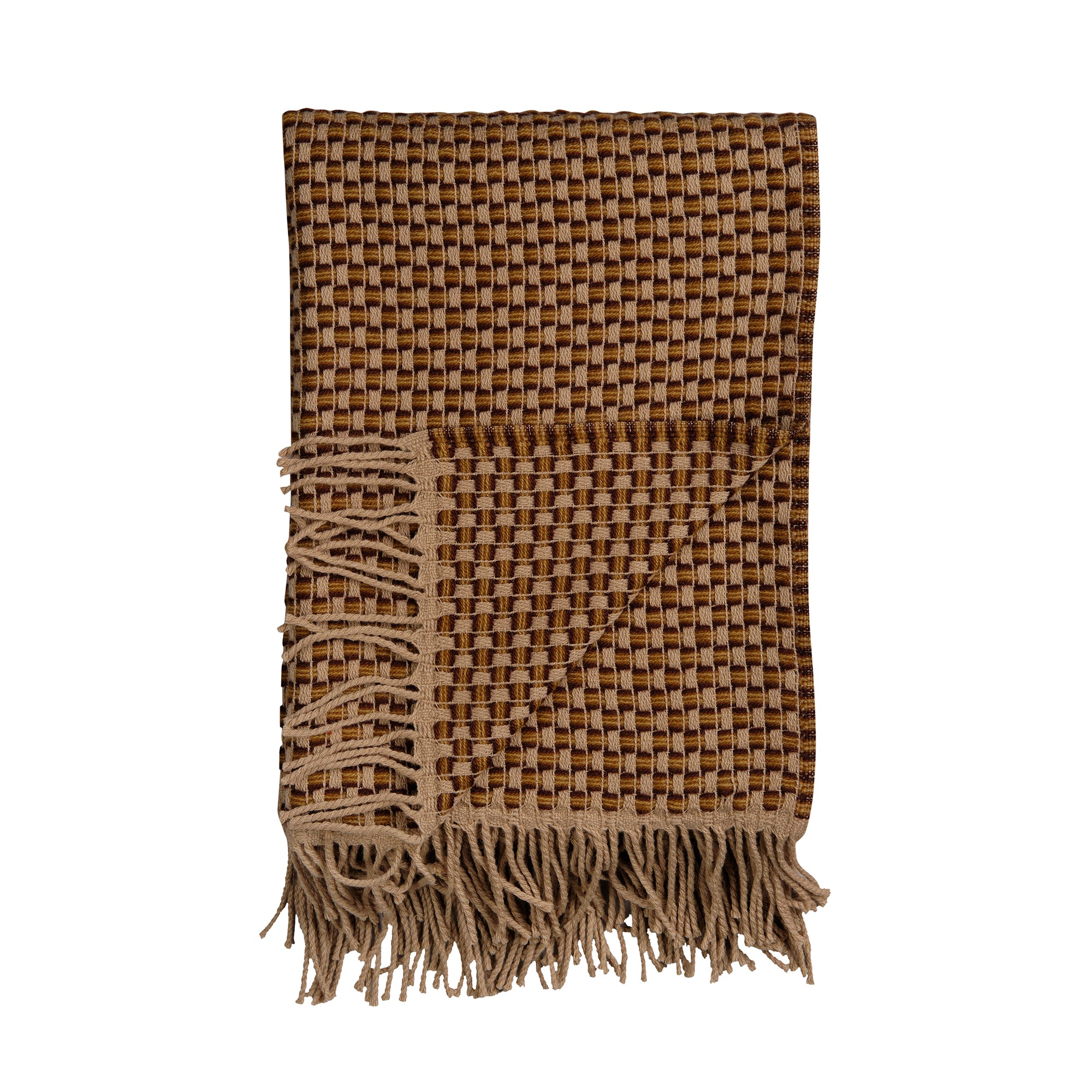 Røros Tweed - Isak Wolldecke | braun/beige