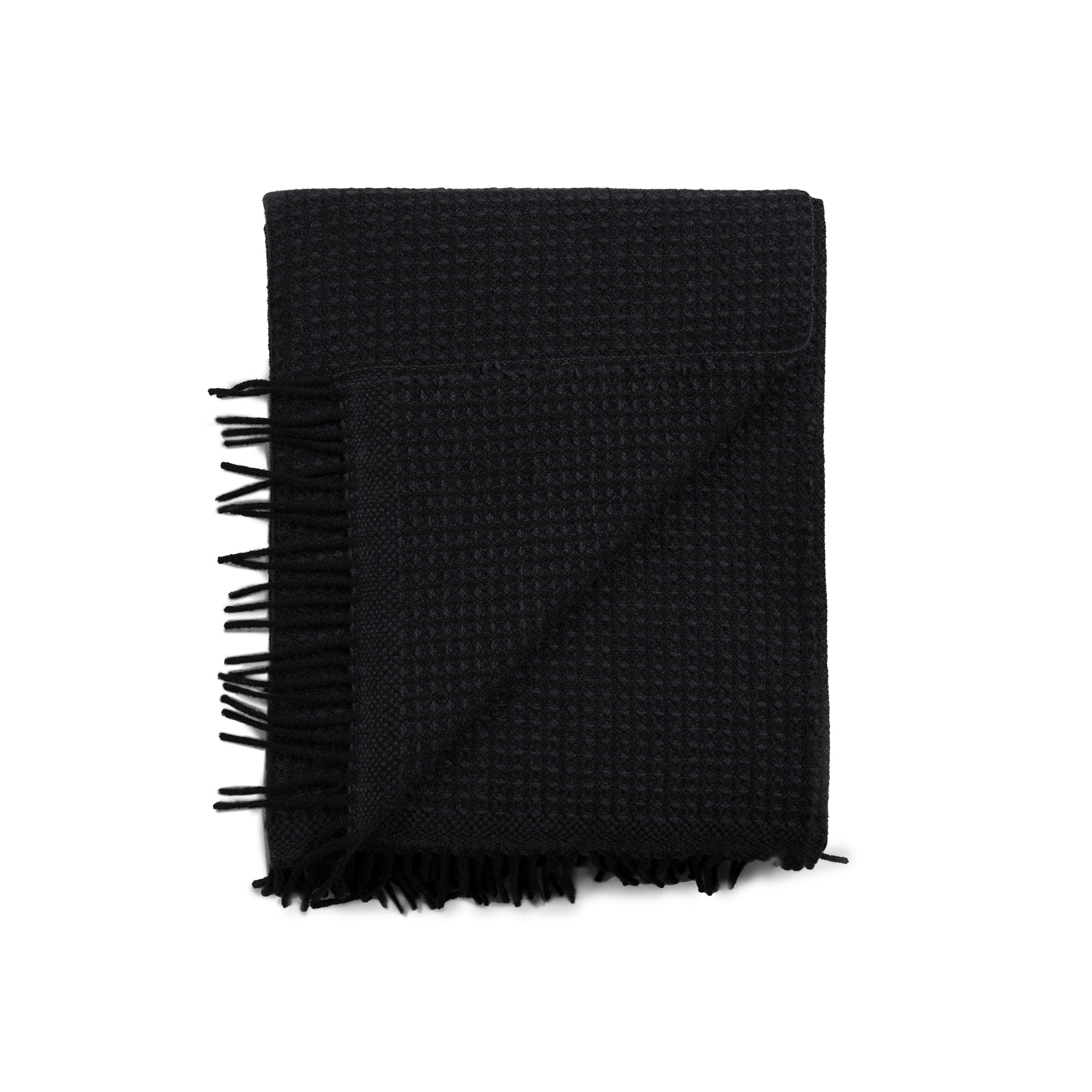 Røros Tweed - Vega Wolldecke | schwarz