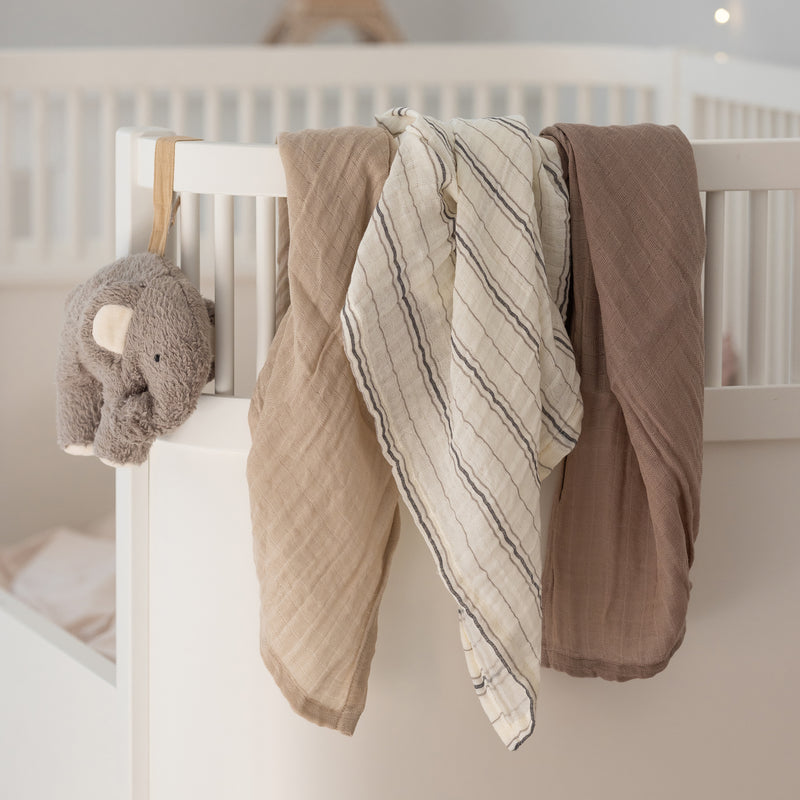 Sebra - Spucktücher | cream stripe/beige