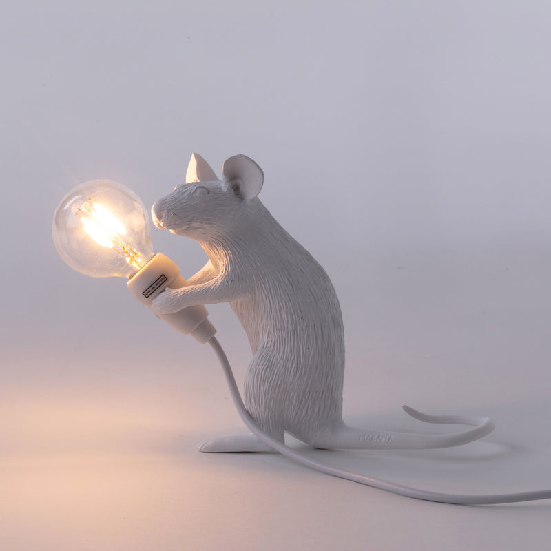 Seletti - Mouse Sitting Tischleuchte | weiß