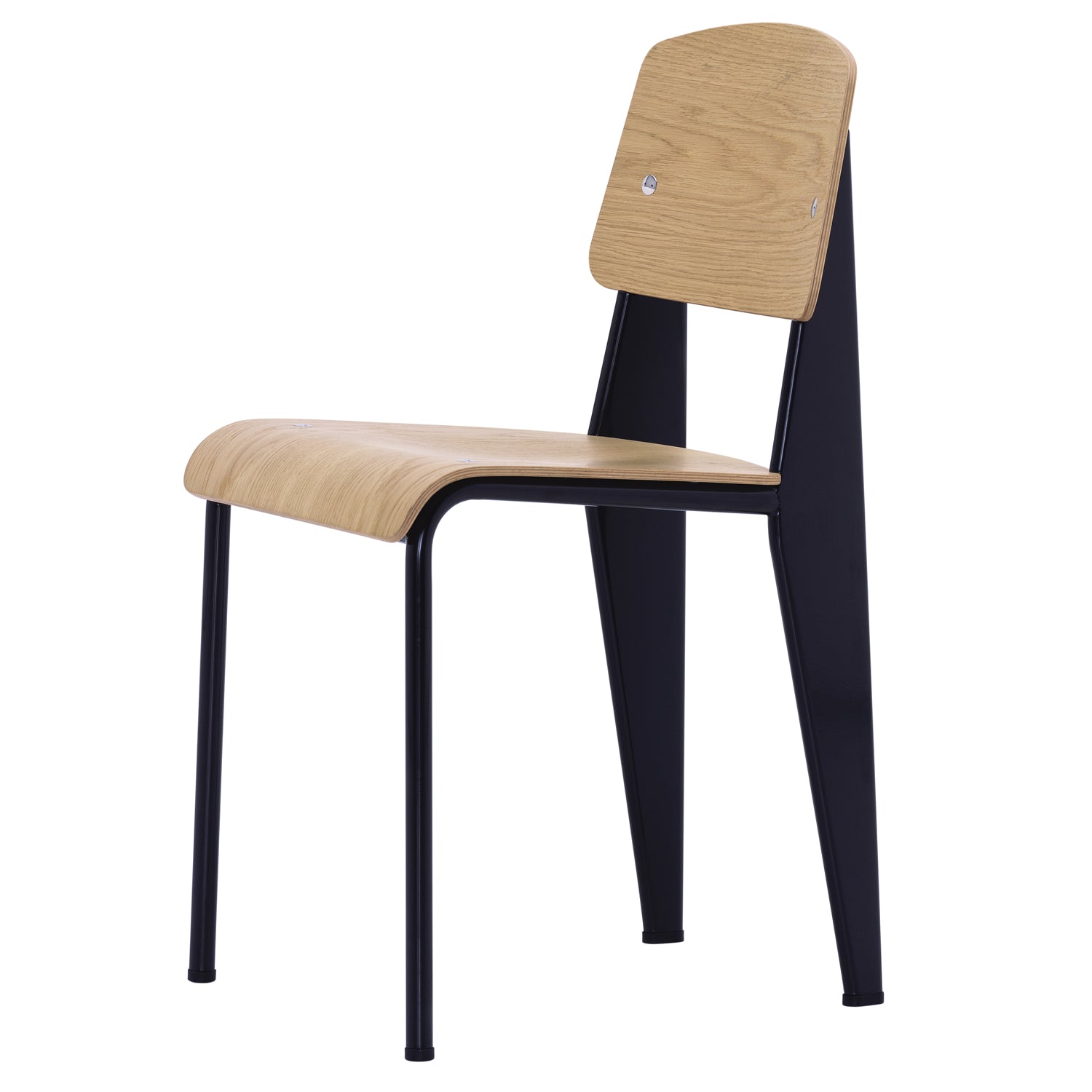 Vitra - Prouvé Standard Stuhl | tiefschwarz / Eiche hell