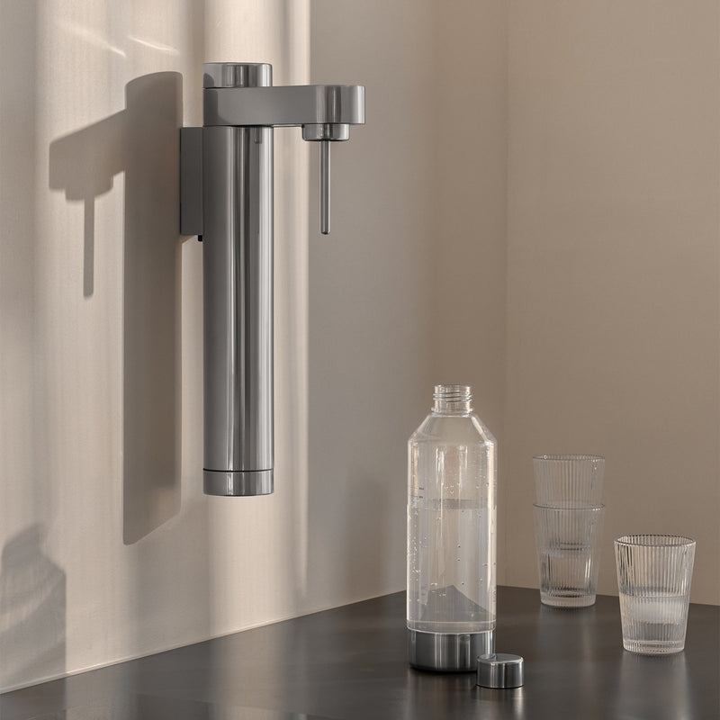 Stelton - Brus Wassersprudler für die Wand | Edelstahl