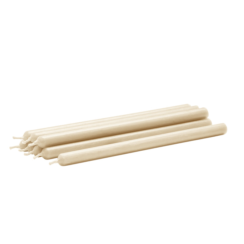 Stoff Nagel - Paraffin-Kerzen | 8er-Set / creme