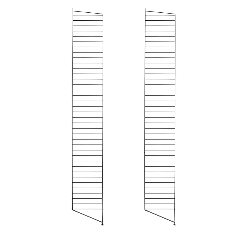 String - Bodenleiter | 2er Set / 203 x 30 cm / schwarz