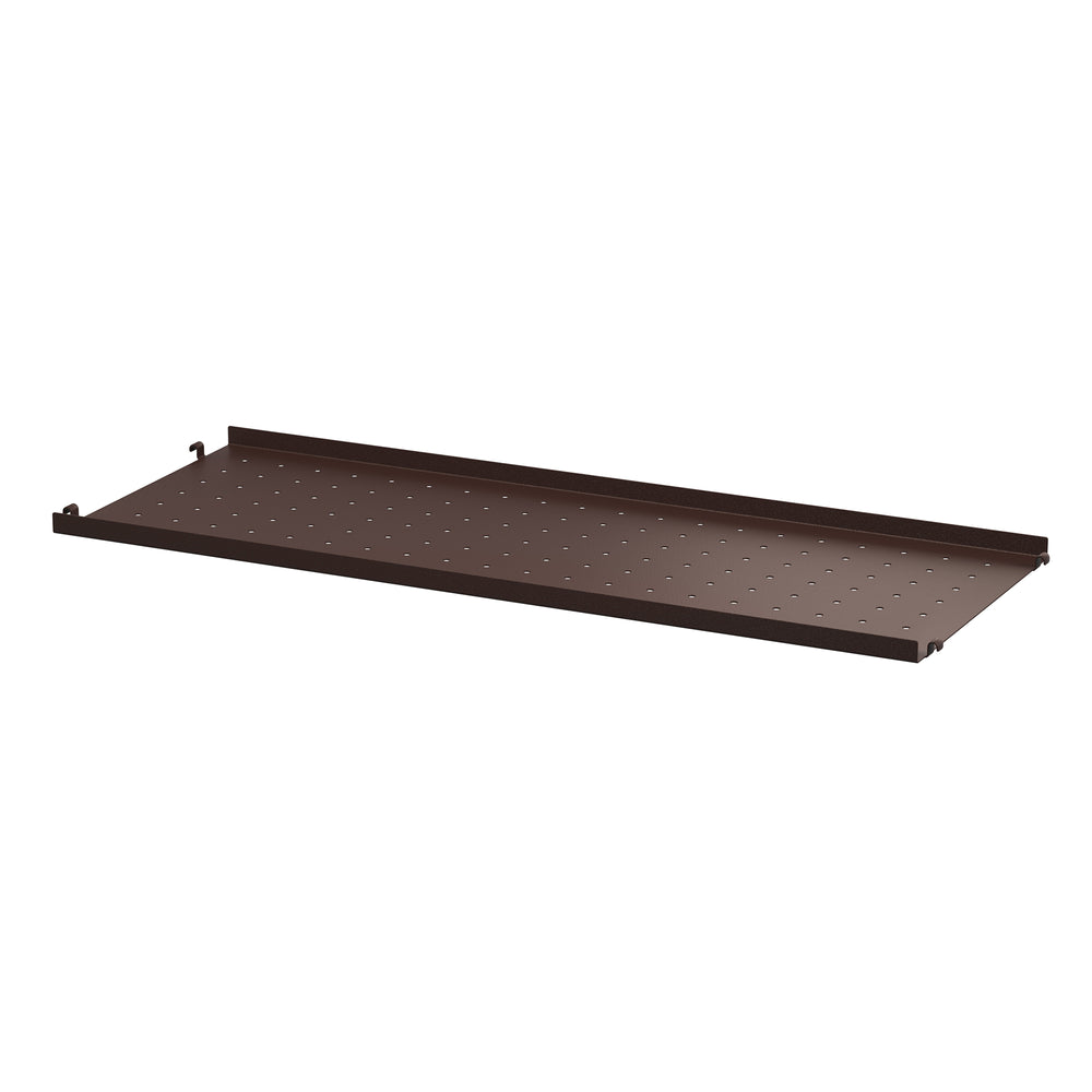 String - Metallboden mit niedriger Kante | 78 x 30 cm / dunkelbraun