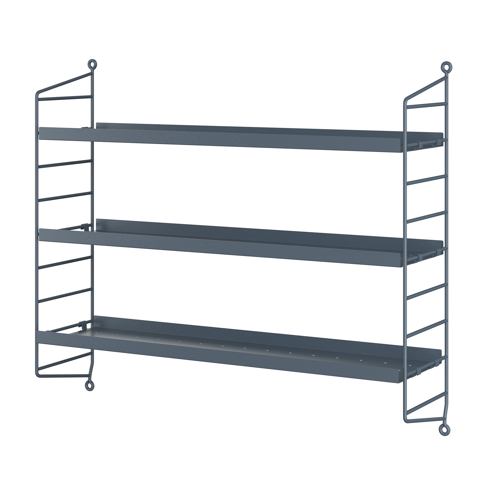 String - Pocket Metall Wandregal | grau