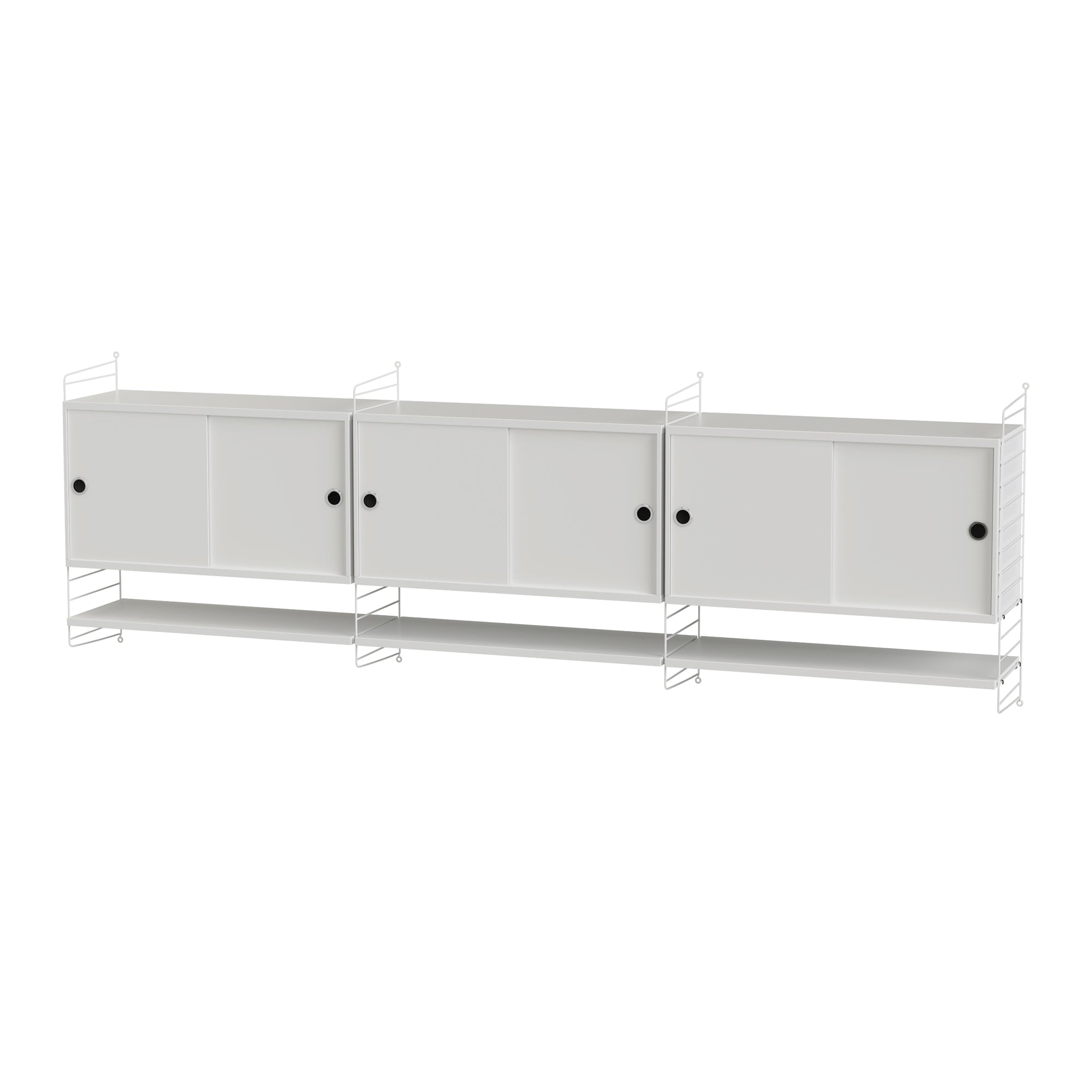 String - Wandschrank | 240 x 75 x 30 cm / weiß/weiß