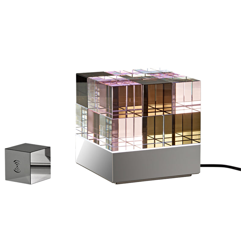 Tecnolumen - CUBELIGHTmove LED Tischleuchte mit Funkwürfel | rosa/schwarz
